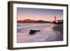 First Light Beachscape at Golden Gate Bridge, California-Vincent James-Framed Premium Photographic Print