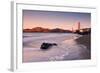 First Light Beachscape at Golden Gate Bridge, California-Vincent James-Framed Photographic Print