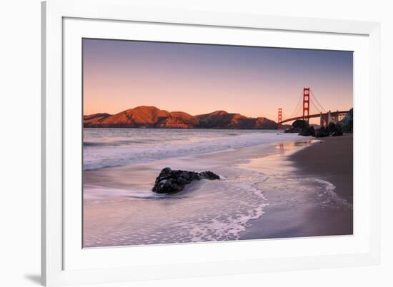 First Light Beachscape at Golden Gate Bridge, California-Vincent James-Framed Photographic Print