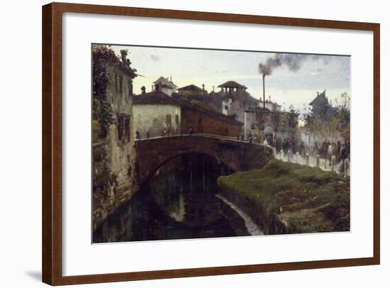 First Light, by Angelo Dall'Oca White-null-Framed Giclee Print