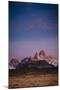 First Light Hits Cerro Torre and Mount Fitz Roy in Los Glacieres National Park, Argentina-Jay Goodrich-Mounted Photographic Print