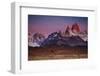 First Light Hits Cerro Torre and Mount Fitz Roy in Los Glacieres National Park, Argentina-Jay Goodrich-Framed Photographic Print