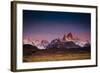 First Light Hits Cerro Torre And Mount Fitz Roy In Los Glacieres National Park, Argentina-Jay Goodrich-Framed Photographic Print