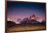 First Light Hits Cerro Torre And Mount Fitz Roy In Los Glacieres National Park, Argentina-Jay Goodrich-Framed Photographic Print