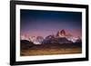 First Light Hits Cerro Torre And Mount Fitz Roy In Los Glacieres National Park, Argentina-Jay Goodrich-Framed Photographic Print