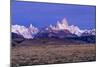 First Light Hits Cerro Torre And Mount Fitz Roy In Los Glacieres National Park, Argentina-Jay Goodrich-Mounted Photographic Print