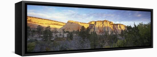First Light on the Hills, Zion National Park, Utah, United States of America, North America-Lee Frost-Framed Stretched Canvas