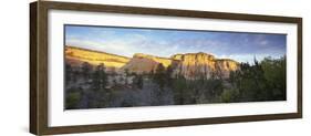 First Light on the Hills, Zion National Park, Utah, United States of America, North America-Lee Frost-Framed Photographic Print