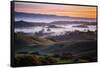 First Light on the Petaluma Hills, Sonoma County, Northern California-Vincent James-Framed Stretched Canvas