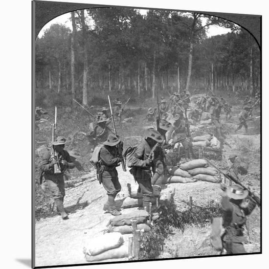 First Line Gurkhas Storming and Capturing a German Trench, World War I, 1914-1918-Crown-Mounted Premium Giclee Print