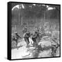 First Line Gurkhas Storming and Capturing a German Trench, World War I, 1914-1918-Crown-Framed Stretched Canvas