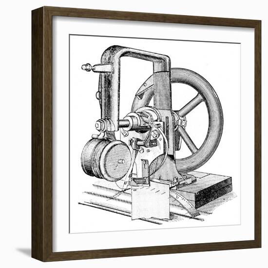 First Lockstitch Sewing Machine, Invented by Elias Howe, C19th Century-null-Framed Giclee Print