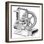 First Lockstitch Sewing Machine, Invented by Elias Howe, C19th Century-null-Framed Giclee Print