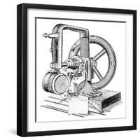 First Lockstitch Sewing Machine, Invented by Elias Howe, C19th Century-null-Framed Giclee Print