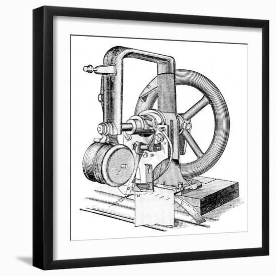 First Lockstitch Sewing Machine, Invented by Elias Howe, C19th Century-null-Framed Giclee Print