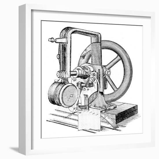 First Lockstitch Sewing Machine, Invented by Elias Howe, C19th Century-null-Framed Giclee Print