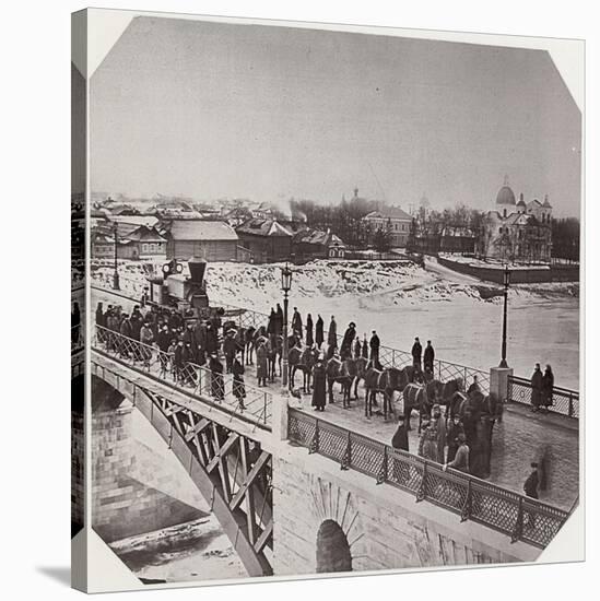 First Locomotive on the Oryol (Ore) Railway, Vitebsk, Russia, 1867-Sigismund Yurkovsky-Stretched Canvas