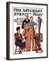 "First Long Suit," Saturday Evening Post Cover, September 18, 1937-Joseph Christian Leyendecker-Framed Giclee Print