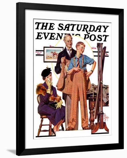 "First Long Suit," Saturday Evening Post Cover, September 18, 1937-Joseph Christian Leyendecker-Framed Giclee Print