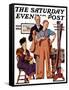"First Long Suit," Saturday Evening Post Cover, September 18, 1937-Joseph Christian Leyendecker-Framed Stretched Canvas