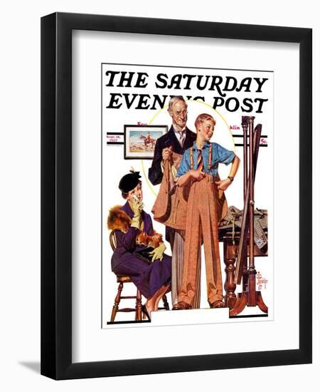 "First Long Suit," Saturday Evening Post Cover, September 18, 1937-Joseph Christian Leyendecker-Framed Giclee Print