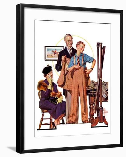 "First Long Suit,"September 18, 1937-Joseph Christian Leyendecker-Framed Giclee Print