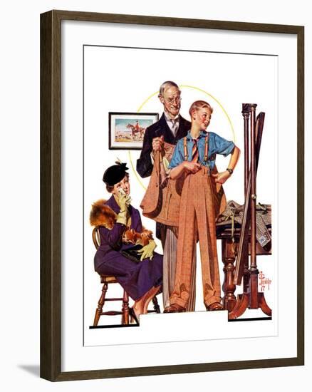 "First Long Suit,"September 18, 1937-Joseph Christian Leyendecker-Framed Giclee Print