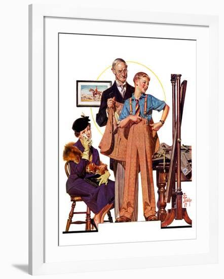 "First Long Suit,"September 18, 1937-Joseph Christian Leyendecker-Framed Giclee Print