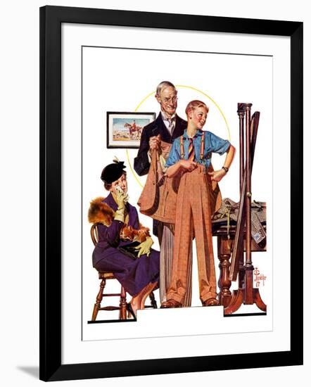 "First Long Suit,"September 18, 1937-Joseph Christian Leyendecker-Framed Giclee Print