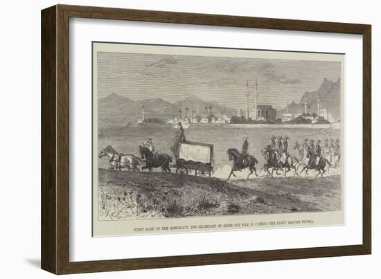 First Lord of the Admiralty and Secretary of State for War in Cyprus, the Party Leaving Nicosia-null-Framed Giclee Print