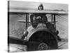 First Lt. Eddie Rickenbacker, 94th Aero Squadron, American Ace, Standing Up in Cockpit, WWI-Gideon J^ Eikleberry-Stretched Canvas