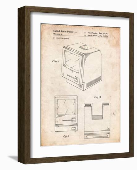 First Macintosh Computer-Cole Borders-Framed Art Print
