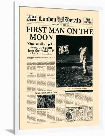 First Man on the Moon-The Vintage Collection-Framed Premium Giclee Print