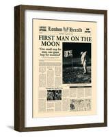 First Man on the Moon-The Vintage Collection-Framed Art Print