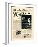 First Man on the Moon-The Vintage Collection-Framed Art Print