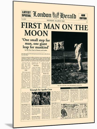 First Man on the Moon-The Vintage Collection-Mounted Premium Giclee Print