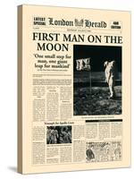 First Man on the Moon-The Vintage Collection-Stretched Canvas