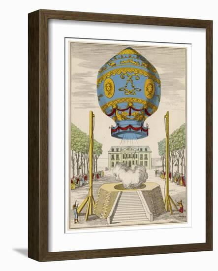 First Manned Balloon-null-Framed Art Print