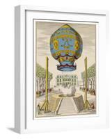 First Manned Balloon-null-Framed Art Print