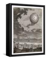 First Manned Flight by Pilatre De Rozier and D'Arlandes in Mongolfiere Paris-E. Champ-Framed Stretched Canvas