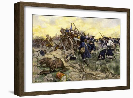 First Maryland Regiment Retaking British Field Artillery at Guilford Court House, North Carolina-null-Framed Giclee Print