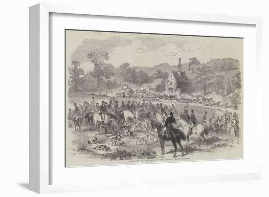 First Meet of the Season of the Cotswold Hounds-null-Framed Giclee Print