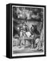 First Meeting Between Faust and Mephistopheles: 'Why All This Noise ', from Goethe's Faust, 1828-Eugene Delacroix-Framed Stretched Canvas