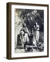 First Meeting Between Giuseppe Garibaldi and Anita-Jessie White Mario-Framed Giclee Print