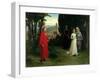 First Meeting of Dante and Beatrice, 1877-Raffaelle Gianetti-Framed Giclee Print