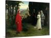 First Meeting of Dante and Beatrice, 1877-Raffaelle Gianetti-Stretched Canvas