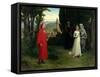 First Meeting of Dante and Beatrice, 1877-Raffaelle Gianetti-Framed Stretched Canvas