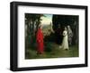 First Meeting of Dante and Beatrice, 1877-Raffaelle Gianetti-Framed Giclee Print