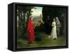 First Meeting of Dante and Beatrice, 1877-Raffaelle Gianetti-Framed Stretched Canvas