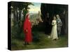 First Meeting of Dante and Beatrice, 1877-Raffaelle Gianetti-Stretched Canvas